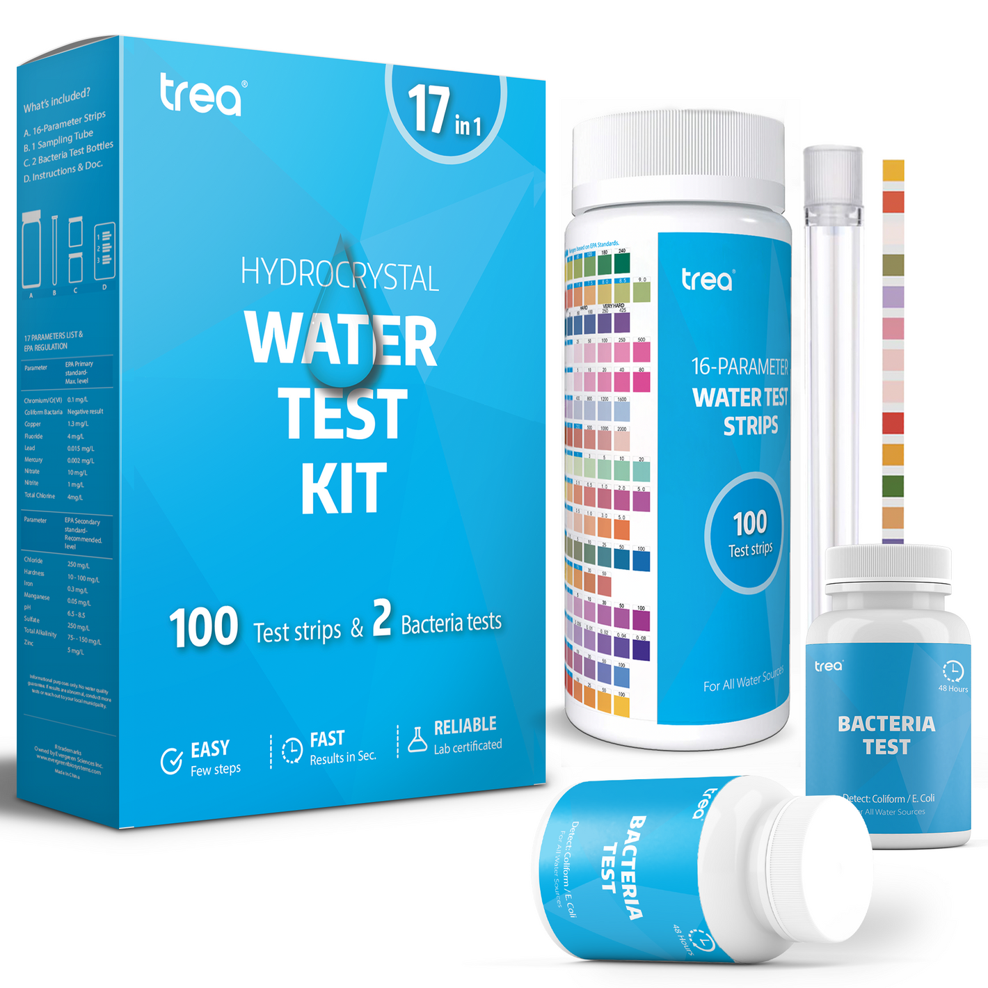 Trea 17-in-1 Hydrocrystal Water Test Kit